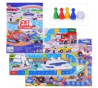  Игра-ходилка ГеоДом фишки для малышей, строительные машины, транспорт, 42х29,7 см