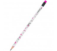 Карандаш черно графитный HB, с ластиком Panda