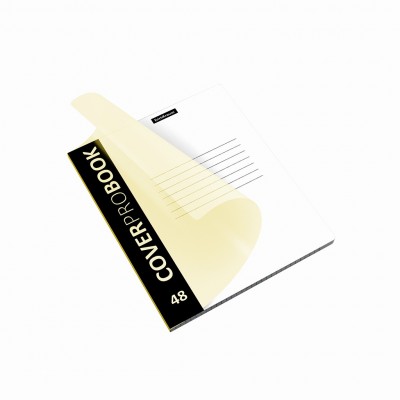 Tетрадь общая ученическая с пластиковой обложкой на скобе ErichKrause CoverProBook Pastel, желтый, А5+, 48 листов, клетка