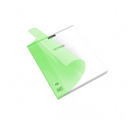 Тетрадь общая ученическая с пластиковой обложкой на скобе ErichKrause Классика CoverPrо Neon, зеленый, А5+, 48 листов, клетка