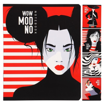 Тетрадь А5, 48 листов, клетка, "Модно" (в ассортименте) 