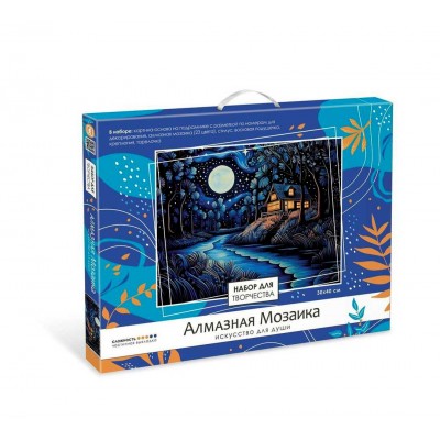 Алмазная мозаика. Ночь в лесу