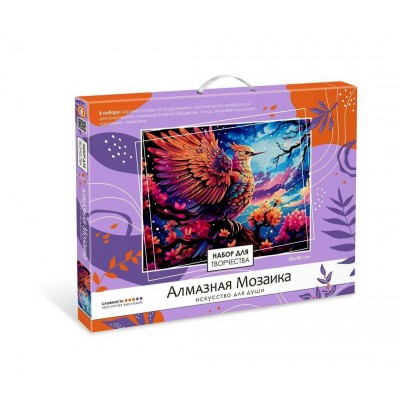 Алмазная мозаика на подрамнике. Волшебная птица