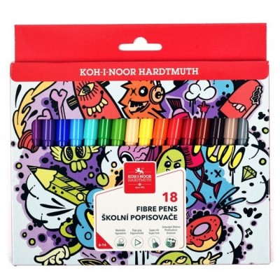 Фломастеры Koh-i-noor 18 цветов