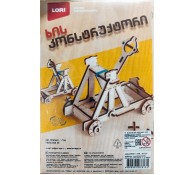 Конструктор деревянный LORI "Катапульта", c двигающимися элементами