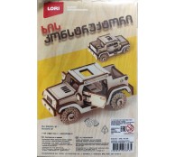 Конструктор деревянный LORI "Машина", c двигающимися элементами Конструктор деревянный LORI "Машина", c двигающимися элементами