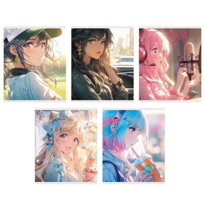 Тетрадь 48л, А5, клетка, "Стильные и красивые" (в ассортименте) 