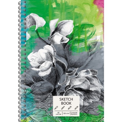 Скетчбук "Flower ", А5, 60 листов