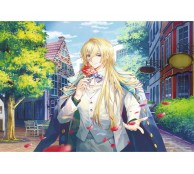 Холст с красками по номерам 40х50. Аниме. Запах розы. 24 цвета