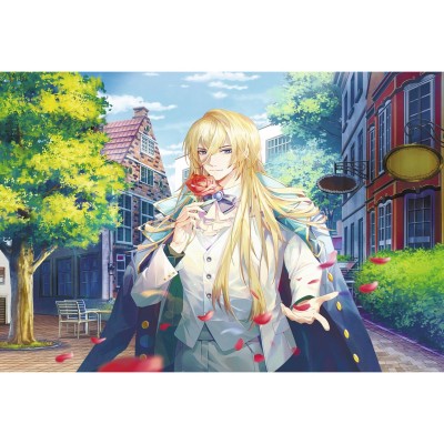 Холст с красками по номерам 40х50. Аниме. Запах розы. 24 цвета