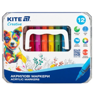 მარკერი აკრილის KITE K-1161 12ც Creative