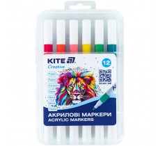 მარკერი აკრილის KITE K-1156 12ფ Creative მარკერი აკრილის KITE K-1156 12ფ Creative