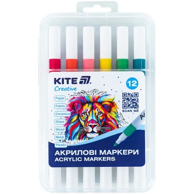მარკერი აკრილის KITE K-1156 12ფ Creative