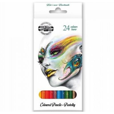 Цветные карандаши 24 цветов (белые)