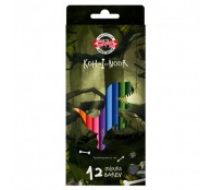 Цветные карандаши Динозавры 12 цветов