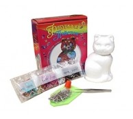 Фигурка из пайеток. Кошка