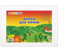Доска для лепки Цветик А4 белая с бортиком