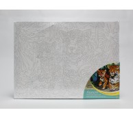 Холст для рисования без номеров Леопарды 30х40 см