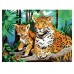 Холст для рисования без номеров Леопарды 30х40 см