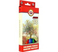 ფანქარი ფერადი  JUMBO 18ფ.