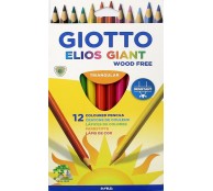 ფერადი ფანქრები მსხვილი 12 ფერი Giotto Elios Giant