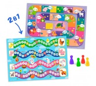 Игра-ходилка настольная Геодом Для малышей 2в1. Где чей малыш+Кто как говорит, с фишками