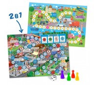 Игра-ходилка с фишками для малышей 2в1 "Транспорт+Юный пешеход"