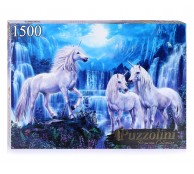 Пазлы 1500эл  Ян Патрик красный ночные единороги Puzzolini
