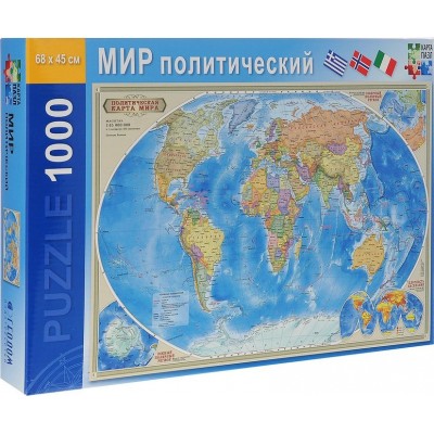 Политическая карта мира. Пазл, 1000 элементов