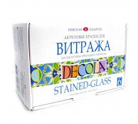 Набор акриловых красок для витража Decola 6 цв 20 мл