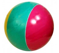 Полосатый лакированный мяч, 20 см